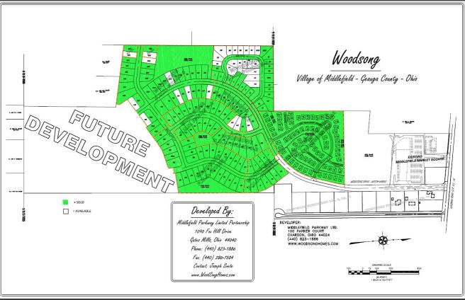 Aerial view of Woodsong Housing Development